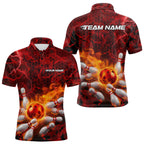 Custom Multi-Color Camo Thunder Lightning Flame Bowling Team Shirts, And