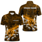 Custom Multi-Color Camo Thunder Lightning Flame Bowling Team Shirts, And