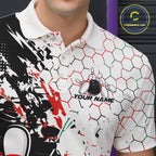Custom Black, Red And Green Funny Bowling Polo Shirt, Bowling Jersey Bowler Gift