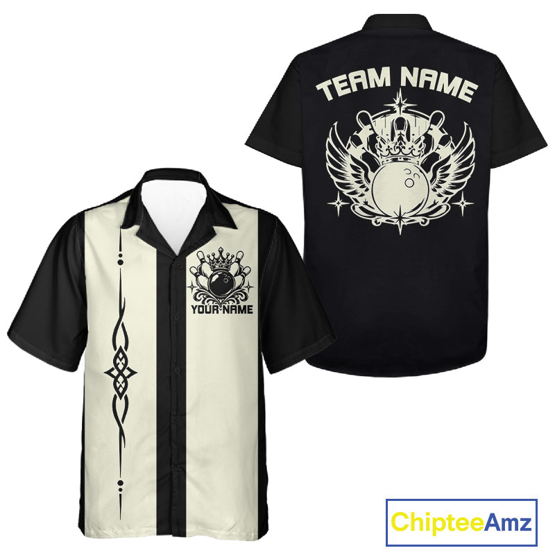 Custom Bowling King And Queen Retro Team Shirt, Matching Bowling League Shirt