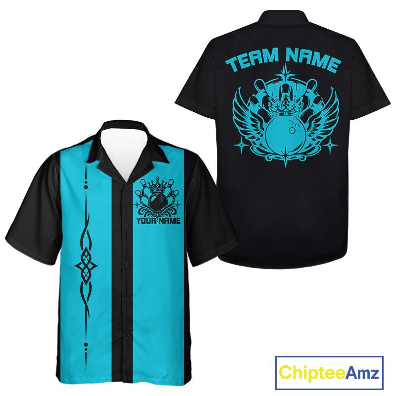 Custom Bowling King And Queen Retro Team Shirt, Matching Bowling League Shirt