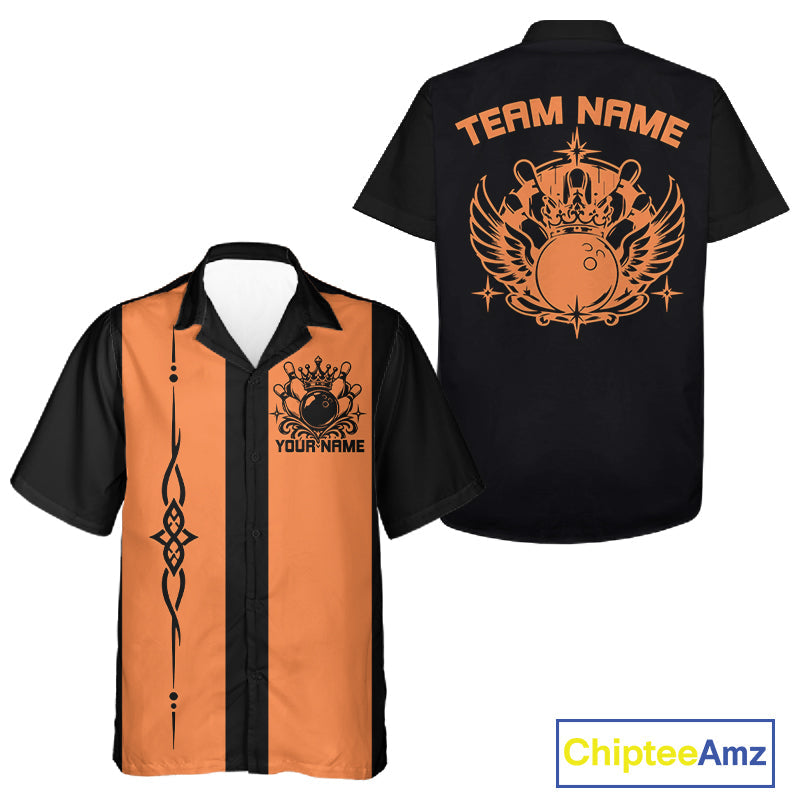 Custom Bowling King And Queen Retro Team Shirt, Matching Bowling League Shirt