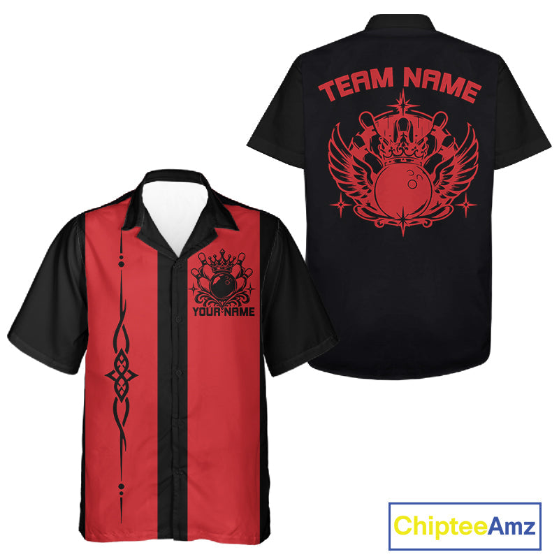 Custom Bowling King And Queen Retro Team Shirt, Matching Bowling League Shirt