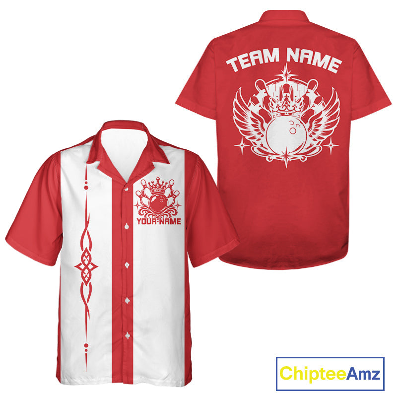 Custom Bowling King And Queen Retro Team Shirt, Matching Bowling League Shirt