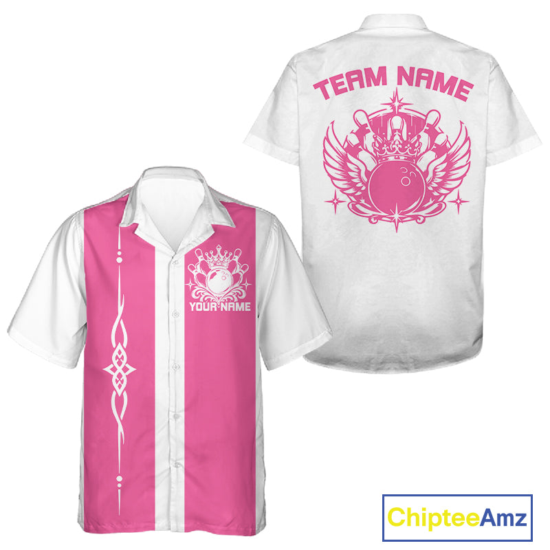 Custom Bowling King And Queen Retro Team Shirt, Matching Bowling League Shirt