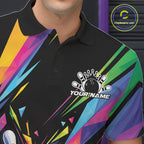 Custom Colorful Bowling Team Polo Shirt, Bowling Tournament Jersey Bowler Gift