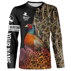 Pheasant Hunting Camo Customize Name 3D All Over Printed Shirts Personalized Hunting gifts