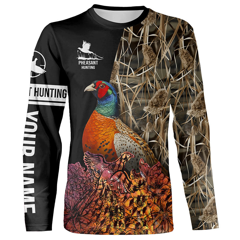 Pheasant Hunting Camo Customize Name 3D All Over Printed Shirts Personalized Hunting gifts