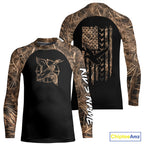 Duck hunting Waterfowl Camo American flag Custom 3D All Over Printed Shirts Personalized Hunting gift