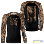 Duck hunting Waterfowl Camo American flag Custom 3D All Over Printed Shirts Personalized Hunting gift