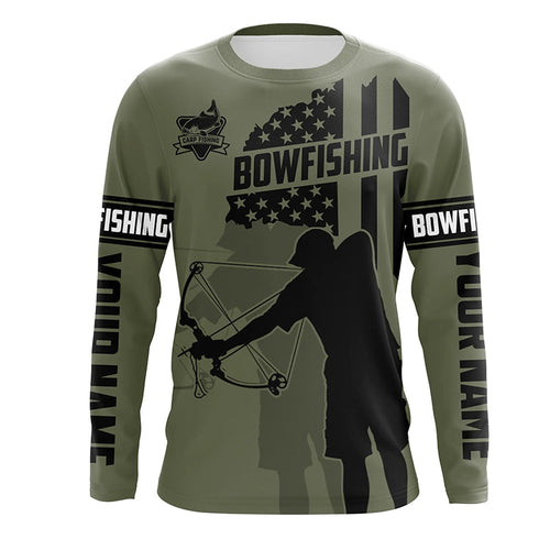 Carp hunter bowfishing American flag Custom UV sun protection Long sleeve Fishing Shirts jerseys