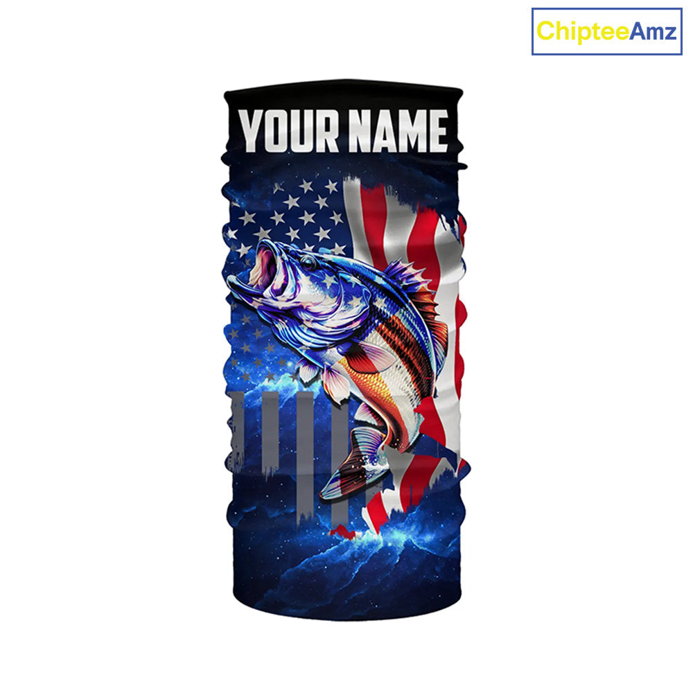 Bass Fishing 3D American Flag patriotic Customize Bass fishing jerseys - personalized fishing gift