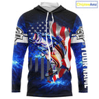 Bass Fishing 3D American Flag patriotic Customize Bass fishing jerseys - personalized fishing gift