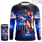 Bass Fishing 3D American Flag patriotic Customize Bass fishing jerseys - personalized fishing gift