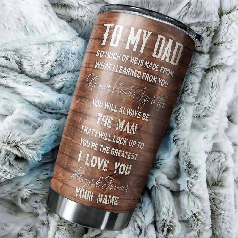 1PC American Deer Hunting games To my Dad hunter Custom Tumbler Cup Personalized hunting gift for dad