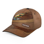 Brown trout fishing hats, custom name baseball best trout fisherman fishing hats