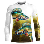 Walleye Fishing Yellow scales Customize Name 3D All Over Printed Shirts, Personalized Fishing Gifts