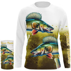 Walleye Fishing Yellow scales Customize Name 3D All Over Printed Shirts, Personalized Fishing Gifts