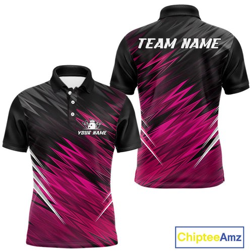 Pink and Black Bowling Shirts Custom Name and Team name Bowling Jerseys Bowlers Outfit