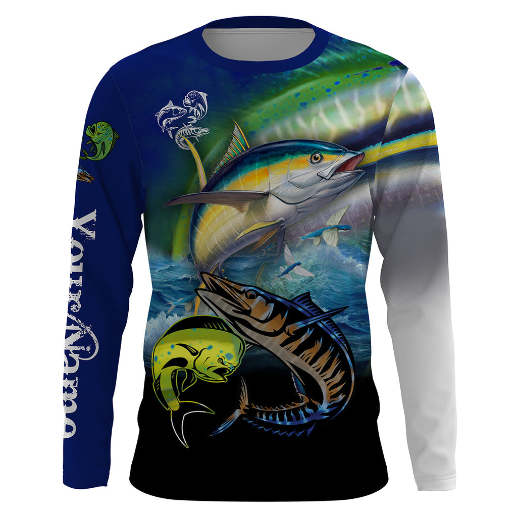 Mahi Mahi ( Dorado), Wahoo, Tuna fishing custom UV protection long sleeves