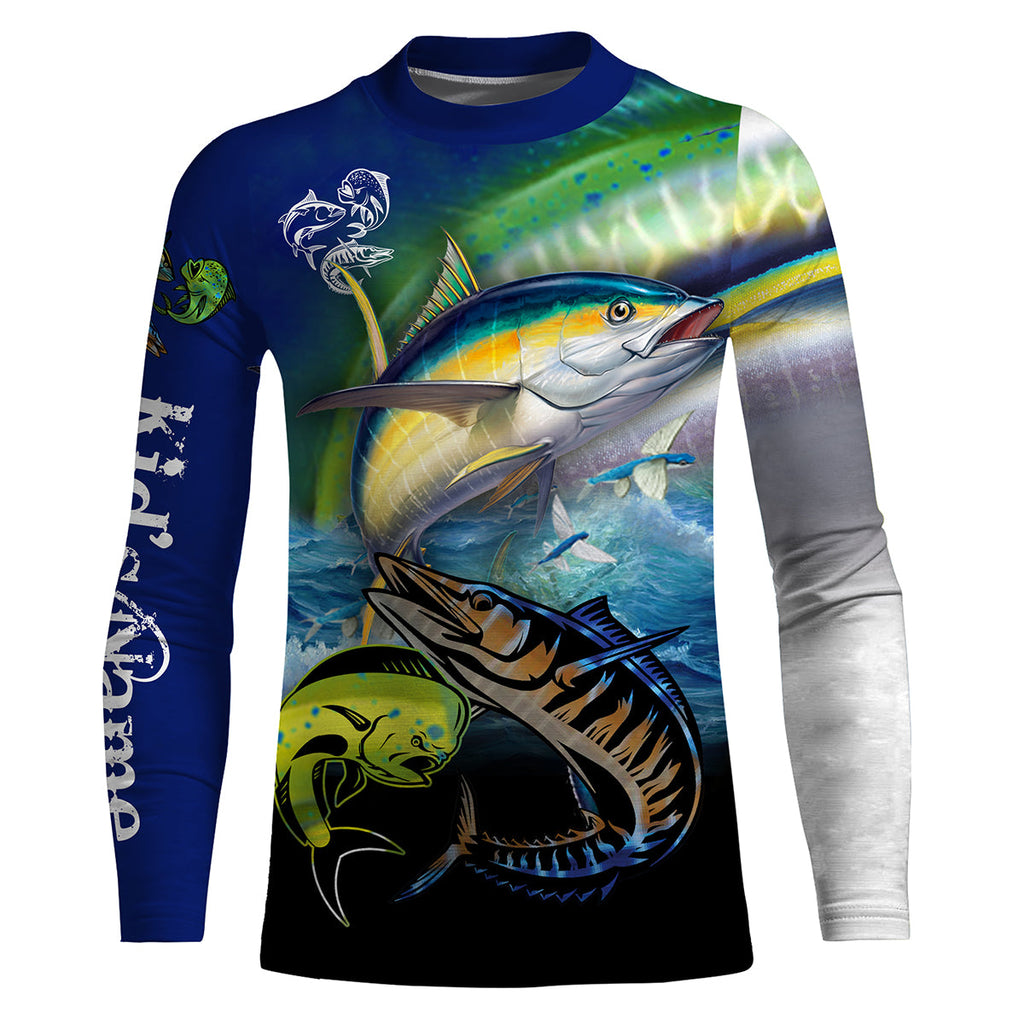 Mahi Mahi ( Dorado), Wahoo, Tuna fishing custom UV protection long sleeves