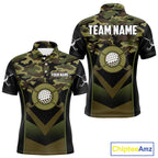 Black green camo Golf Polo shirts Custom golf outfit, personalized golf gifts