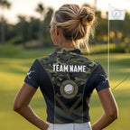 Black green camo Golf Polo shirts Custom golf outfit, personalized golf gifts