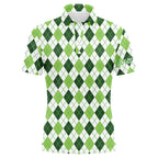 golf polo shirts green argyle St Patrick's Day pattern golf shirts custom team golf polo