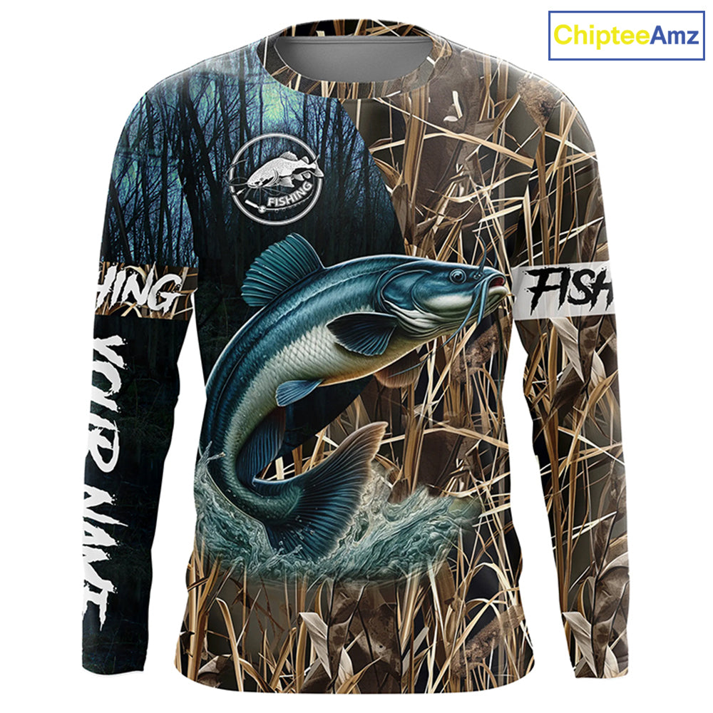 Catfish Fishing Customize Name 3D All Over Printed Shirts,, Personalized Fishing Gift
