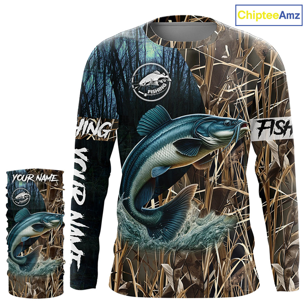 Catfish Fishing Customize Name 3D All Over Printed Shirts,, Personalized Fishing Gift