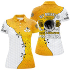 golf polo shirt custom My drinking team has a golfing problem, beer pattern golf team shirt