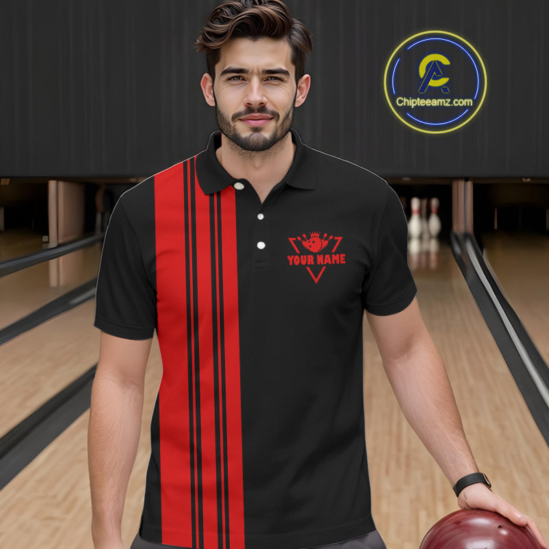 Black and Red retro Bowling shirts custom Today's forecast bowling with a chance of cussing