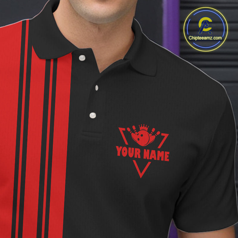 Black and Red retro Bowling shirts custom Today's forecast bowling with a chance of cussing