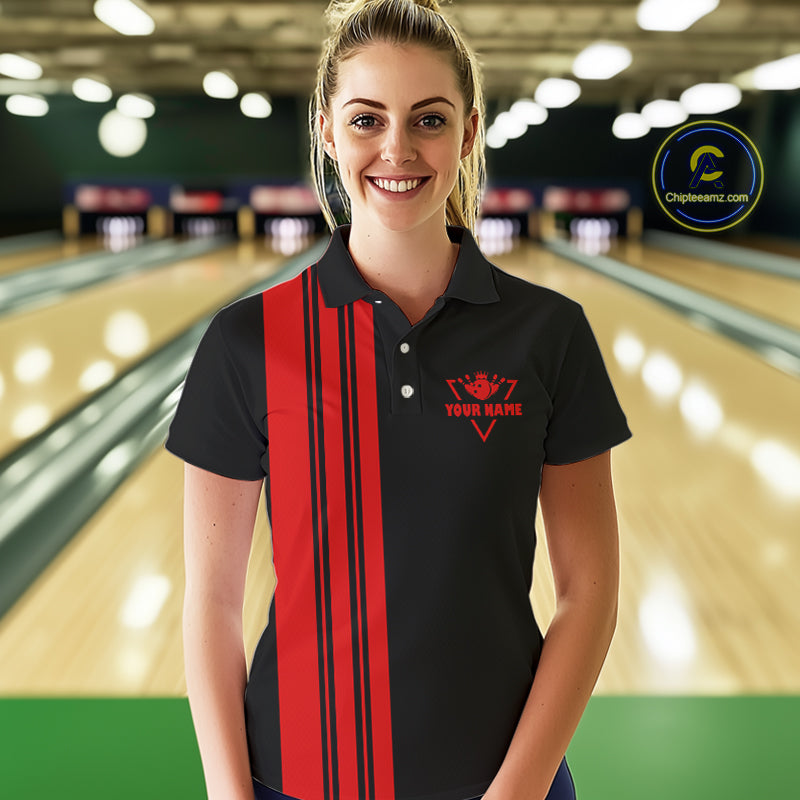Black and Red retro Bowling shirts custom Today's forecast bowling with a chance of cussing