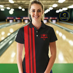 Black and Red retro Bowling shirts custom Today's forecast bowling with a chance of cussing