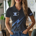 Black and Blue Skull Golf polo shirts Custom golf tops, Personalized golf gifts