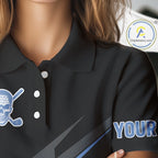 Black and Blue Skull Golf polo shirts Custom golf tops, Personalized golf gifts