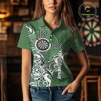 Green Irish Tribal Cross St Patrick's Day Darts shirts Custom Lucky Darts Team Jerseys