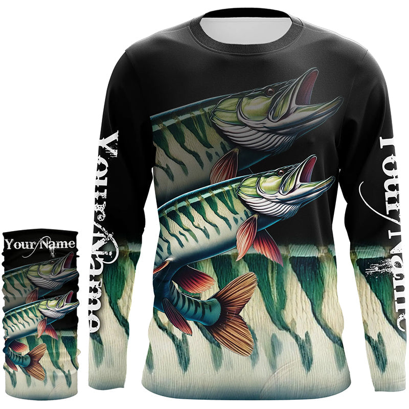 Musky fishing Customize name All over print shirts personalized fishing gift, Muskie fishing jerseys