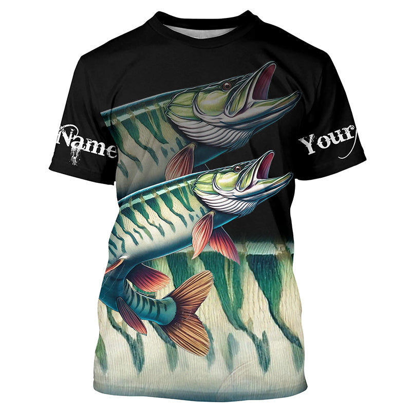 Musky fishing Customize name All over print shirts personalized fishing gift, Muskie fishing jerseys