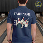 Retro Blue argyle pattern Bowling shirts custom bowling team jerseys Bowler Outfits