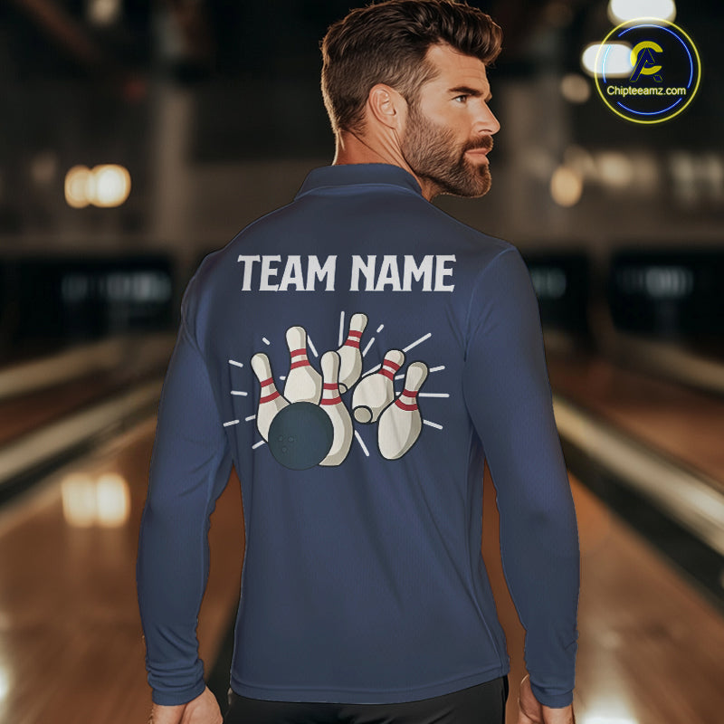 Retro Blue argyle pattern Bowling shirts custom bowling team jerseys Bowler Outfits