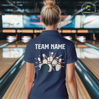 Retro Blue argyle pattern Bowling shirts custom bowling team jerseys Bowler Outfits