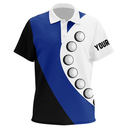 Black and white golf ball golf polo shirts custom golf top, gifts for golfer