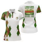 Funny golf polo shirts custom I was one under today, one under a tree, bush and water