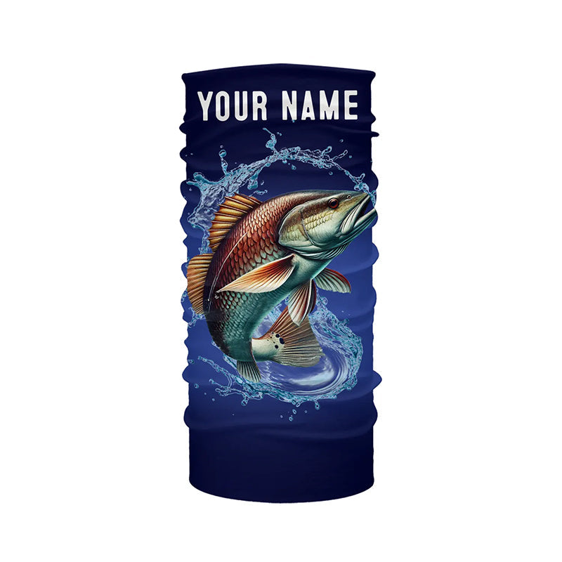 Redfish Puppy Drum Fishing blue lightning Customized Name Long sleeve Fishing Shirts