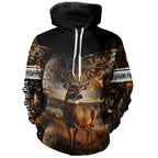 Deer Hunting big game camo Custom Name 3D All over print shirts - personalized hunting gifts