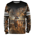 Deer Hunting big game camo Custom Name 3D All over print shirts - personalized hunting gifts