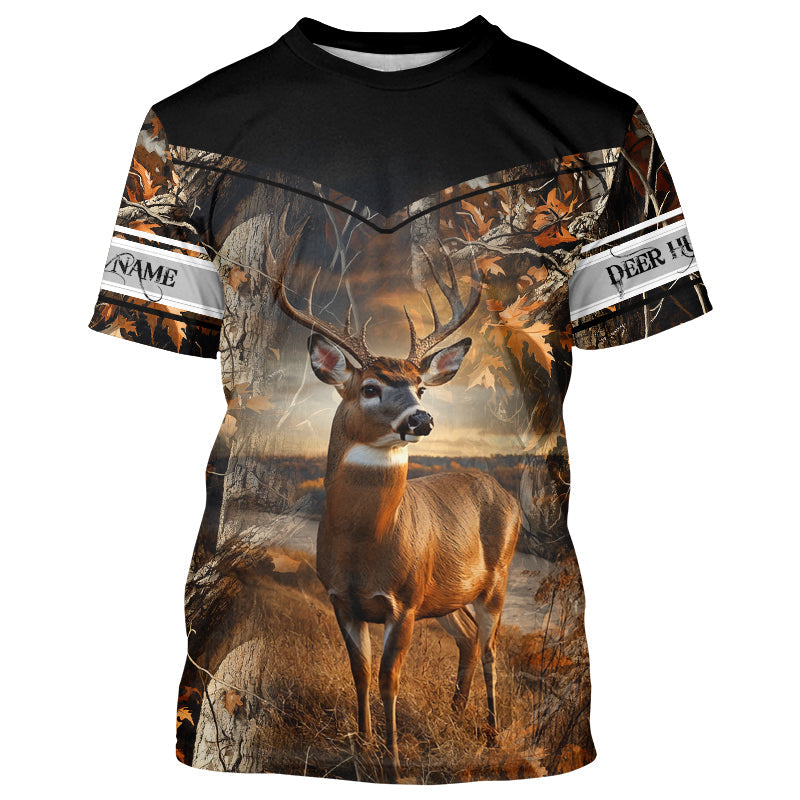 Deer Hunting big game camo Custom Name 3D All over print shirts - personalized hunting gifts
