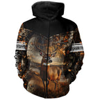 Deer Hunting big game camo Custom Name 3D All over print shirts - personalized hunting gifts